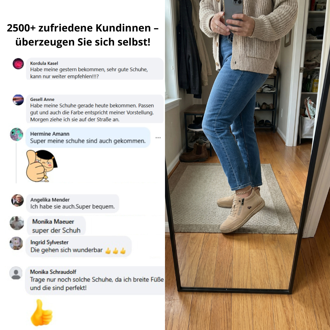 Hildesheim  – Komfortable orthopädische Sneakers + Reißverschluss